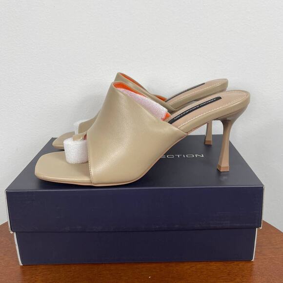 New French Connection Kelly Toe Loop High Heel Sandals in Nude Women's Size 9.5 - Picture 4 of 8